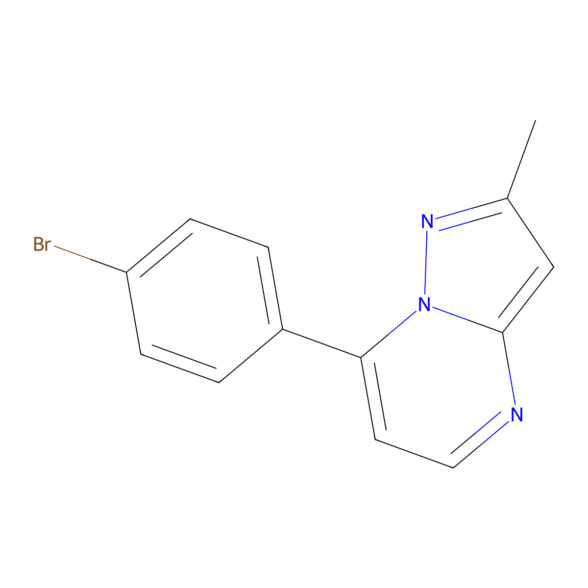 7-(4-Bromophenyl)-2-methylpyrazolo[1,5-a]pyrimidine molecular structure, CAS 727367-17-1