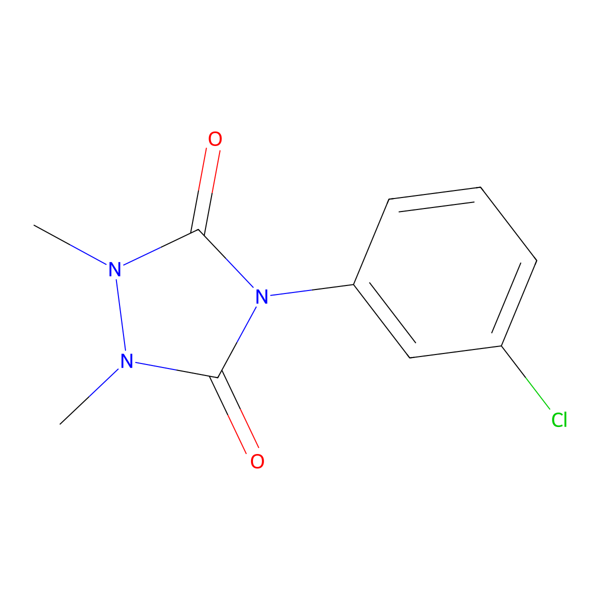 4-(3-Chlorophenyl)-1,2-dimethyl-1,2,4-triazolidine-3,5-dione molecular structure, CAS 727368-22-1
