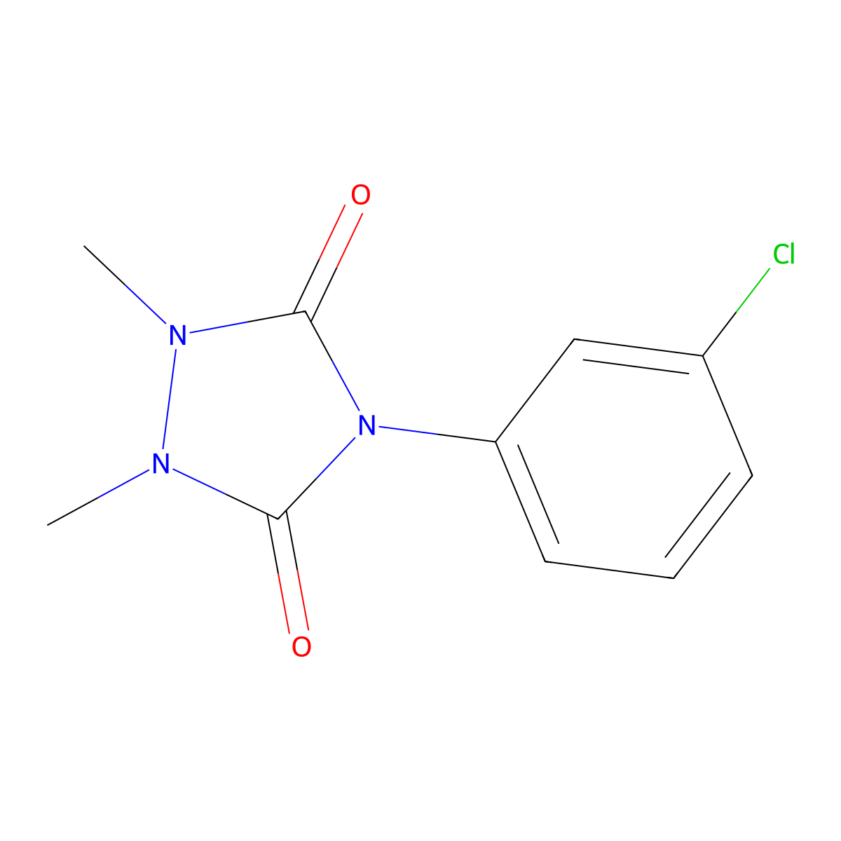 4-(3-Chlorophenyl)-1,2-dimethyl-1,2,4-triazolidine-3,5-dione molecular structure, CAS 727368-22-1
