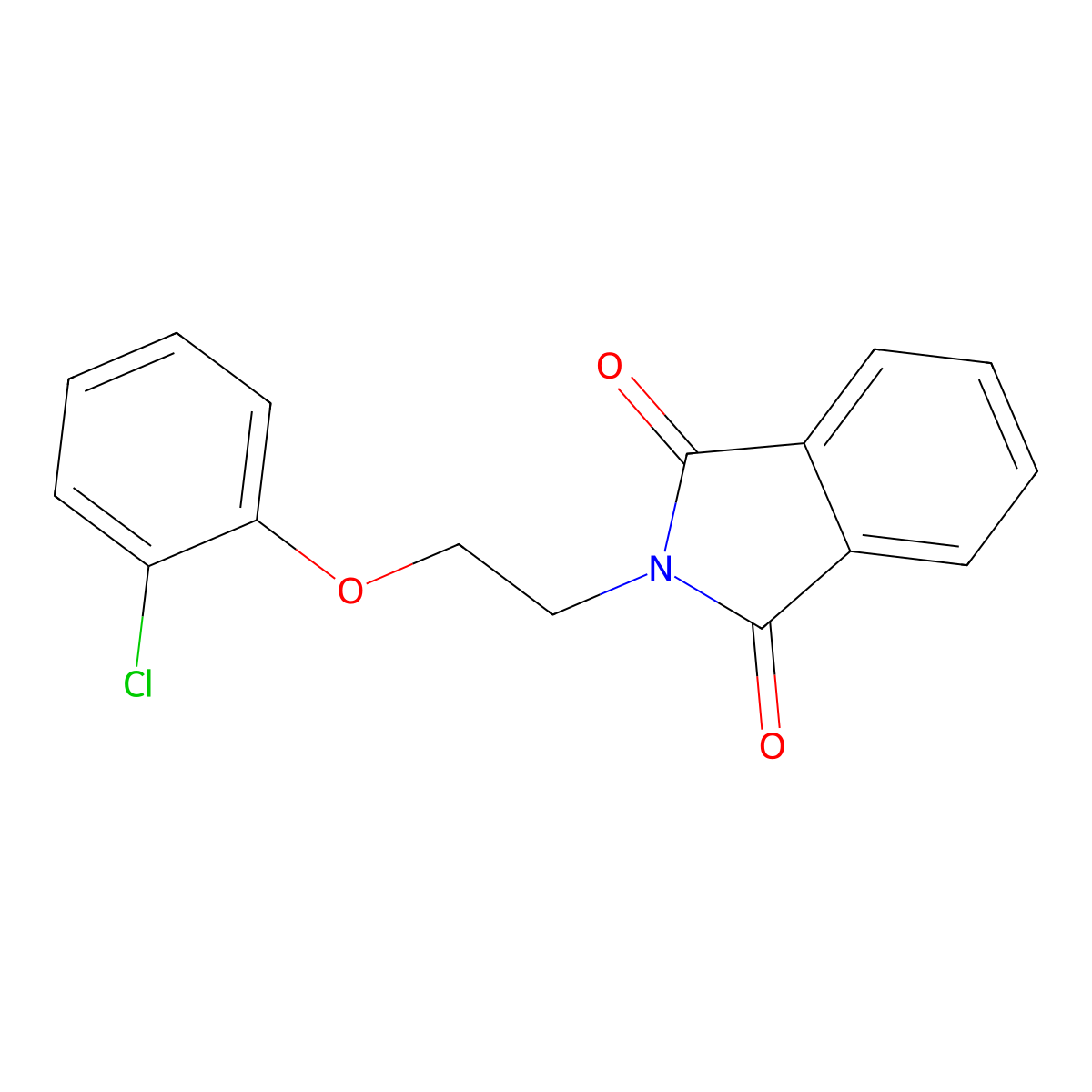 2-[2-(2-chlorophenoxy)ethyl]-2,3-dihydro-1H-isoindole-1,3-dione molecular structure, CAS 727368-76-5