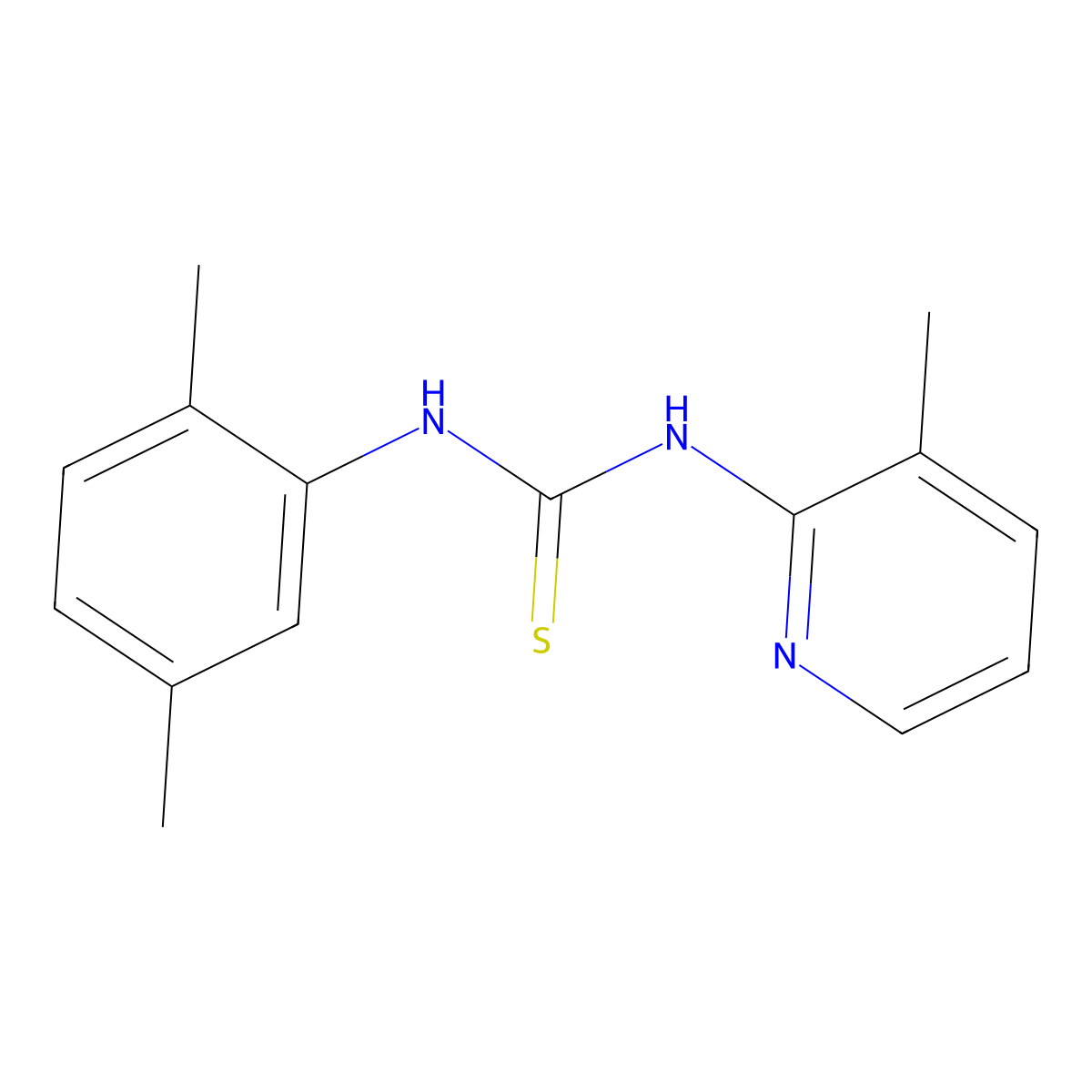 1-(2,5-Dimethylphenyl)-3-(3-methylpyridin-2-yl)thiourea molecular structure, CAS 727371-92-8