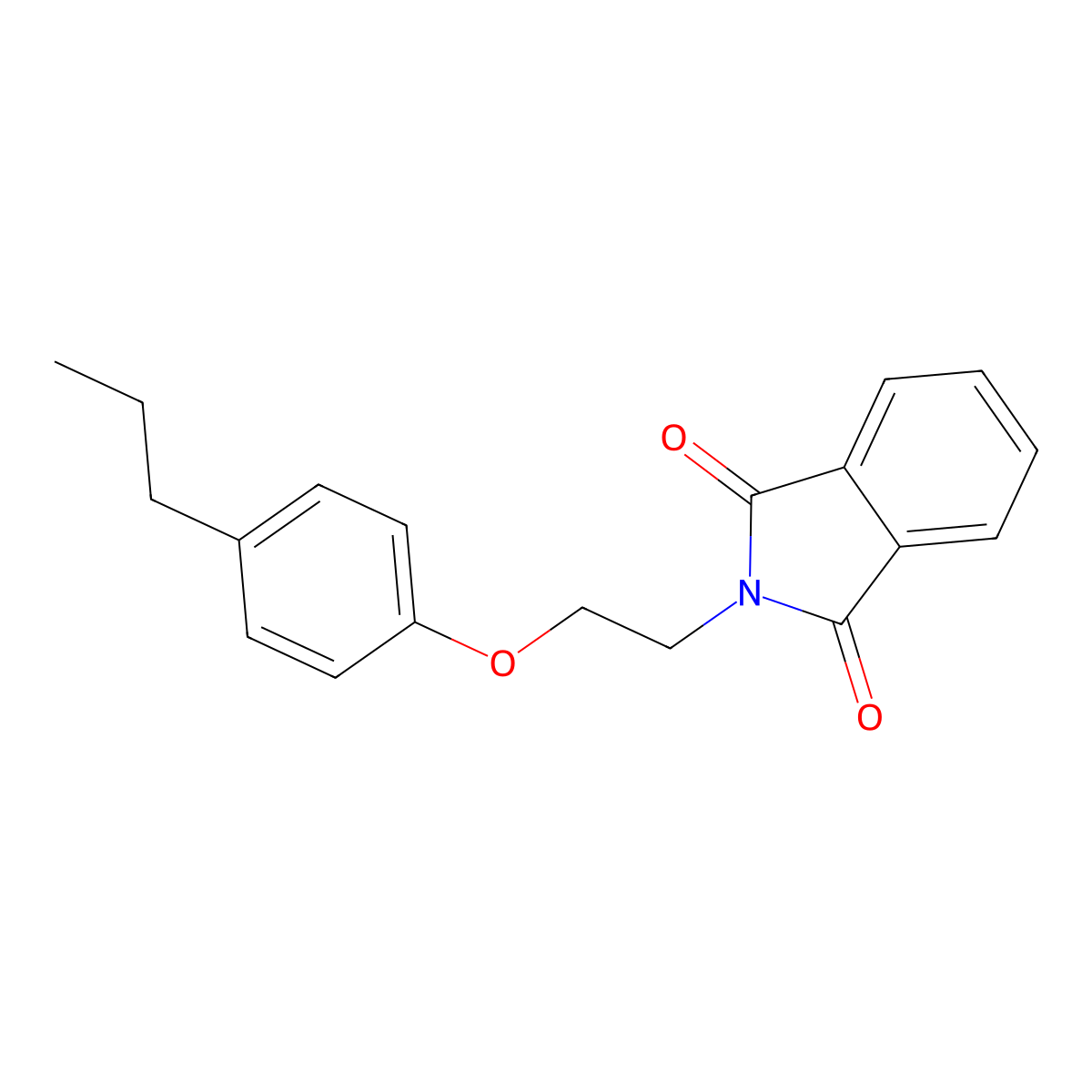 2-[2-(4-propylphenoxy)ethyl]-1H-isoindole-1,3(2H)-dione molecular structure, CAS 727374-28-9