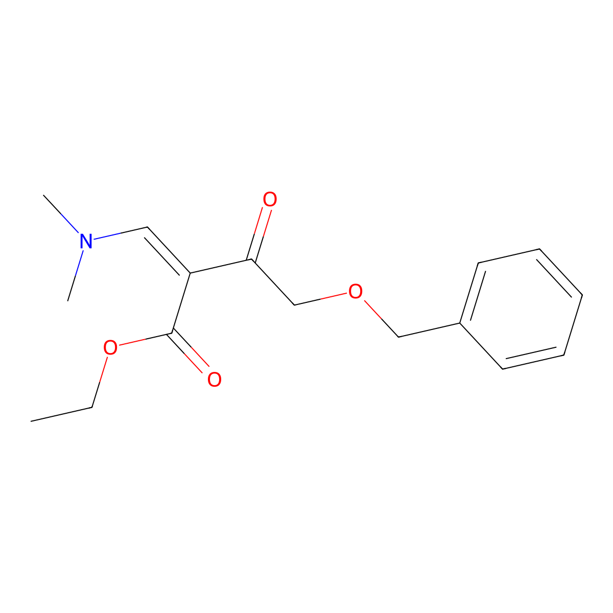 Ethyl 3-(dimethylamino)-2-[2-(phenylmethoxy)acetyl]prop-2-enoate molecular structure, CAS 727382-68-5