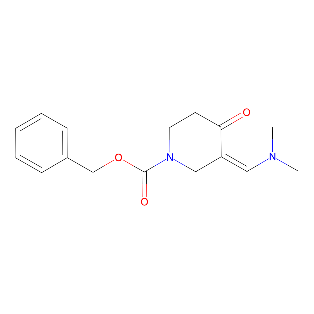 3-Dimethylaminomethylene-4-oxo-piperidine-1-carboxylic acid benzyl ester molecular structure, CAS 727382-73-2