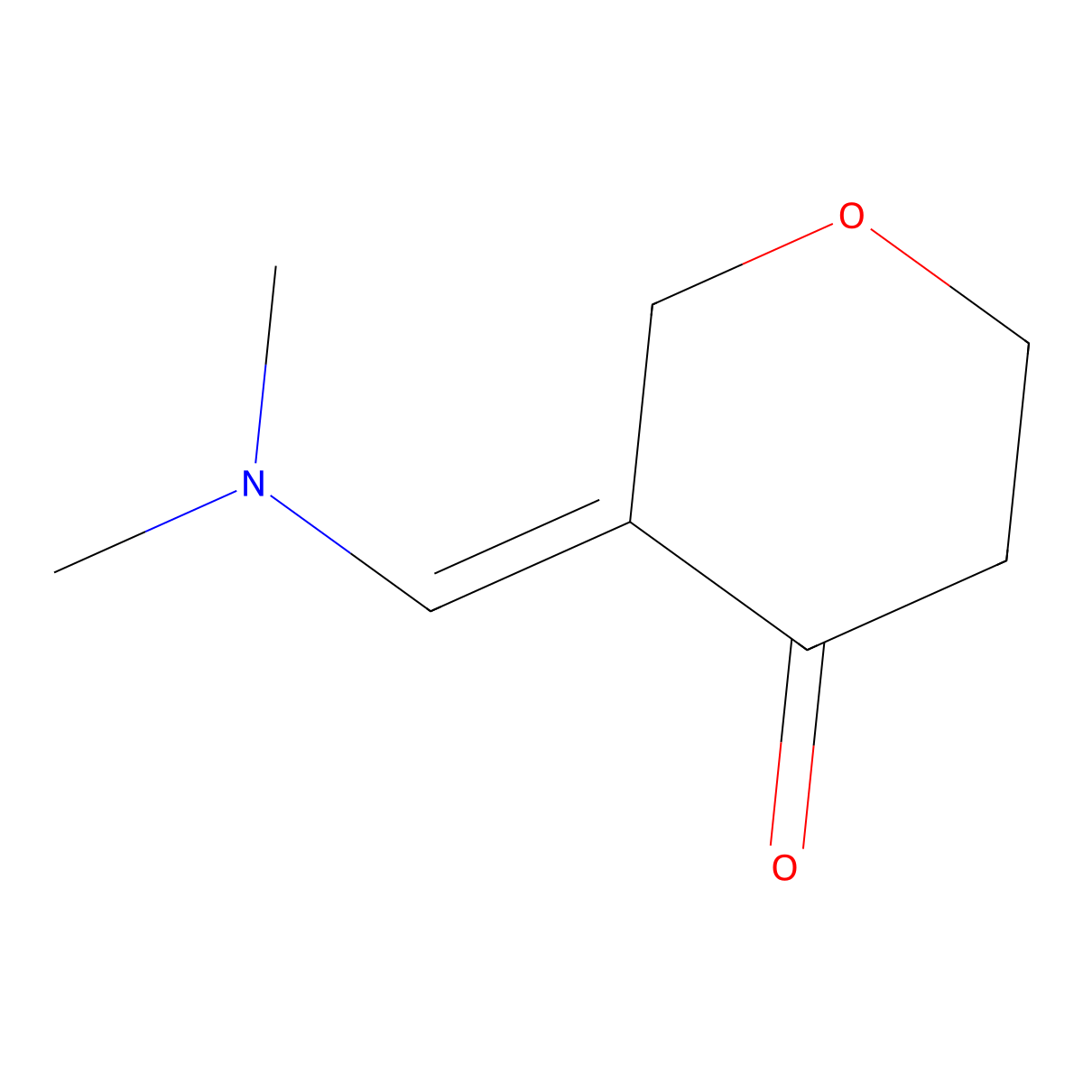 3-Dimethylaminomethylene-tetrahydro-pyran-4-one molecular structure, CAS 727382-75-4