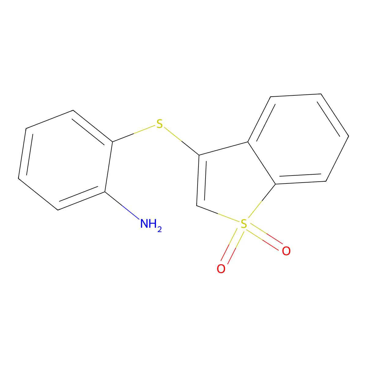 2-[(1,1-Dioxo-1-benzothiophen-3-yl)sulfanyl]aniline molecular structure, CAS 727386-06-3