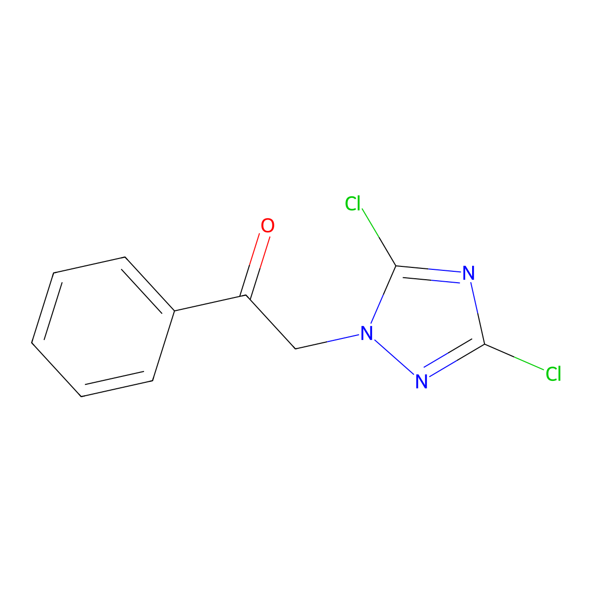2-(3,5-dichloro-1H-1,2,4-triazol-1-yl)-1-phenylethanone molecular structure, CAS 727386-73-4