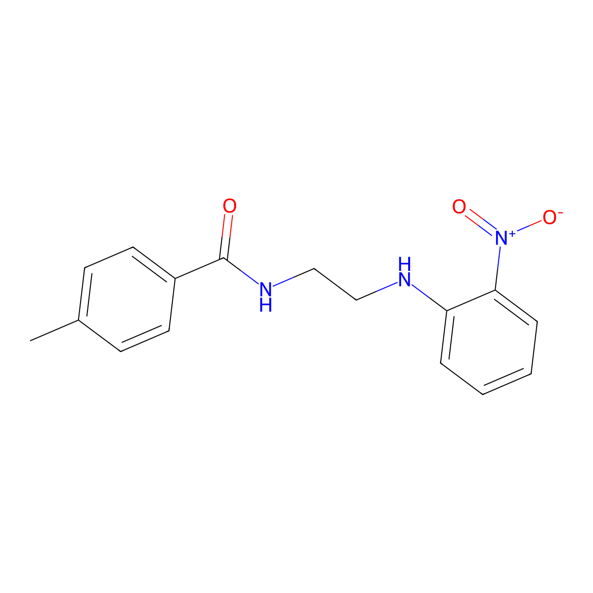 4-methyl-N-[2-(2-nitroanilino)ethyl]benzamide molecular structure, CAS 727388-34-3