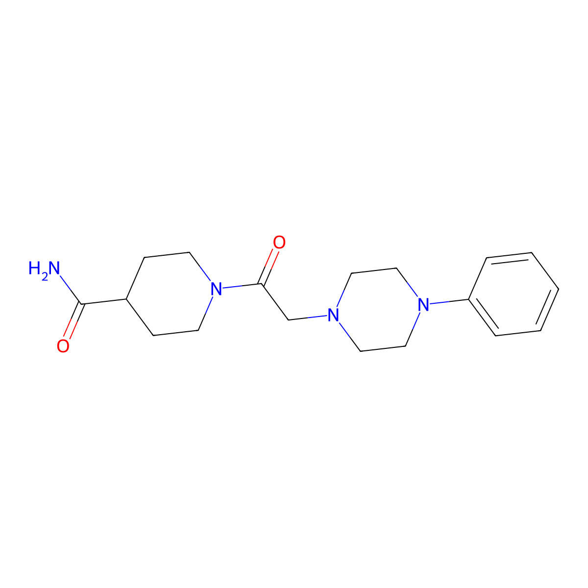 1-[2-(4-Phenylpiperazin-1-yl)acetyl]piperidine-4-carboxamide molecular structure, CAS 727389-81-3