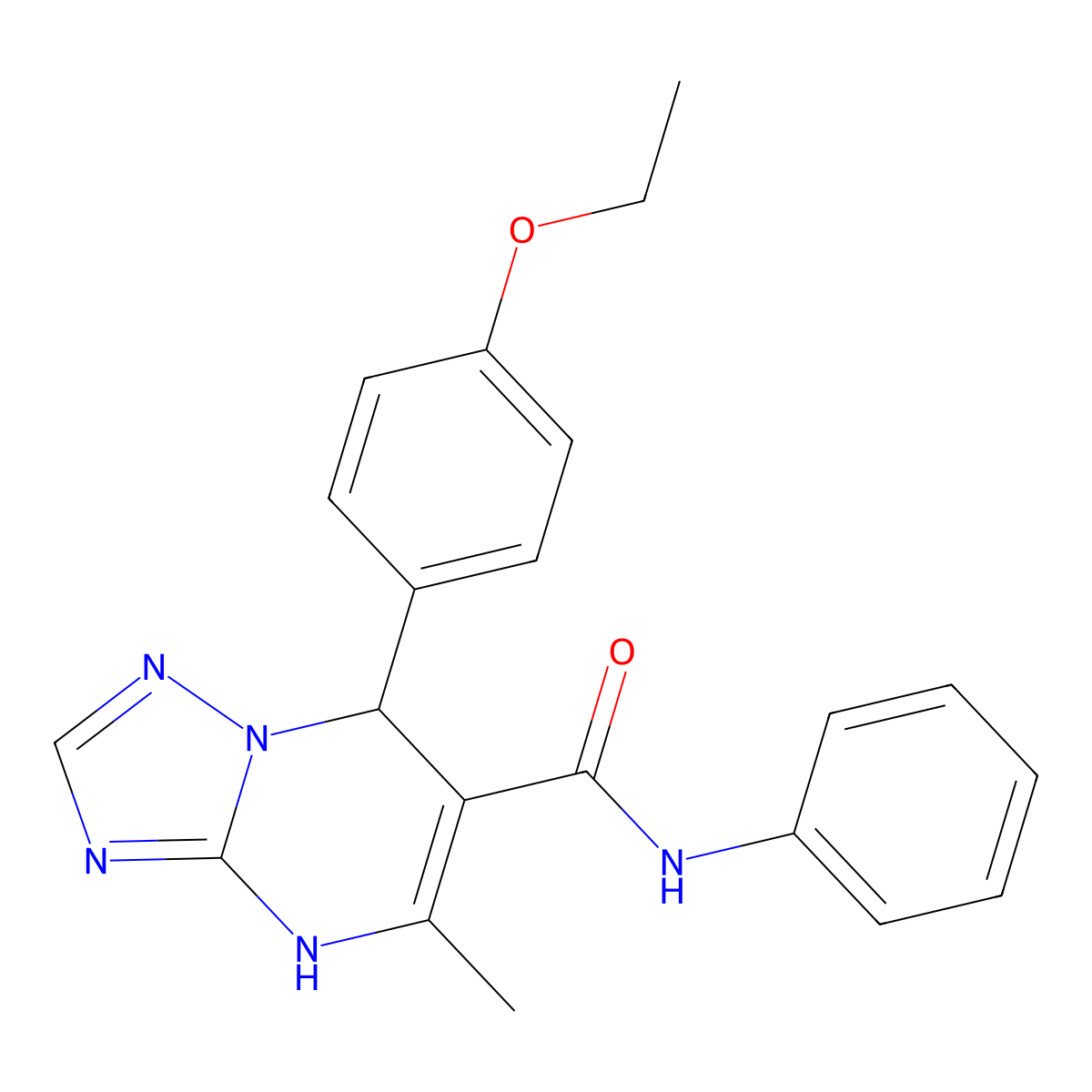 7-(4-ethoxyphenyl)-5-methyl-N-phenyl-4,7-dihydro-[1,2,4]triazolo[1,5-a]pyrimidine-6-carboxamide molecular structure, CAS 727391-33-5