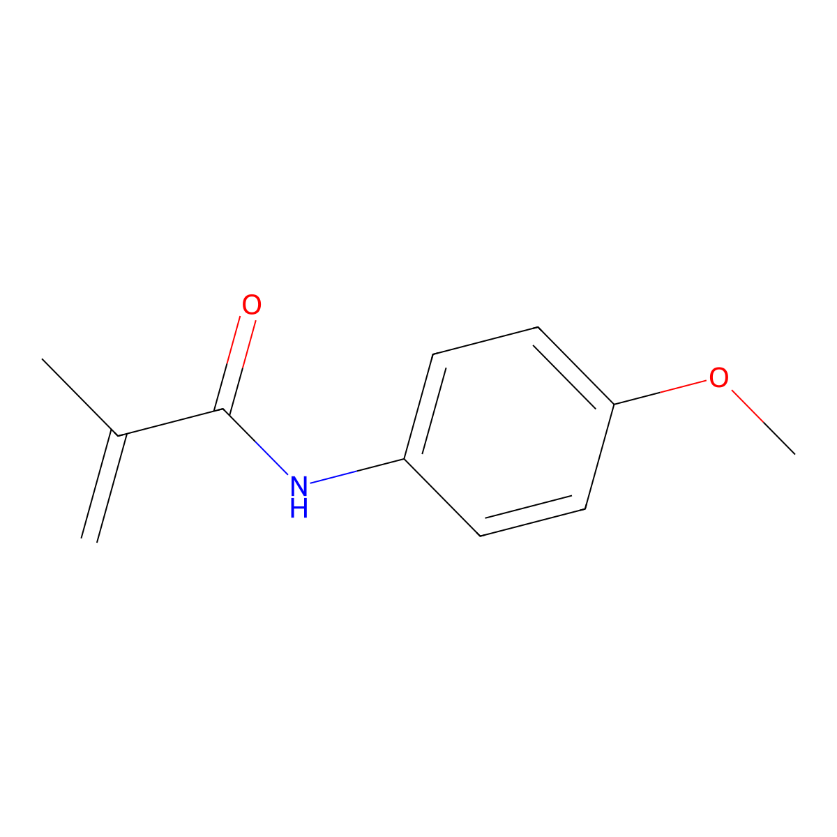 N-(4-methoxyphenyl)-2-methylacrylamide molecular structure, CAS 7274-71-7