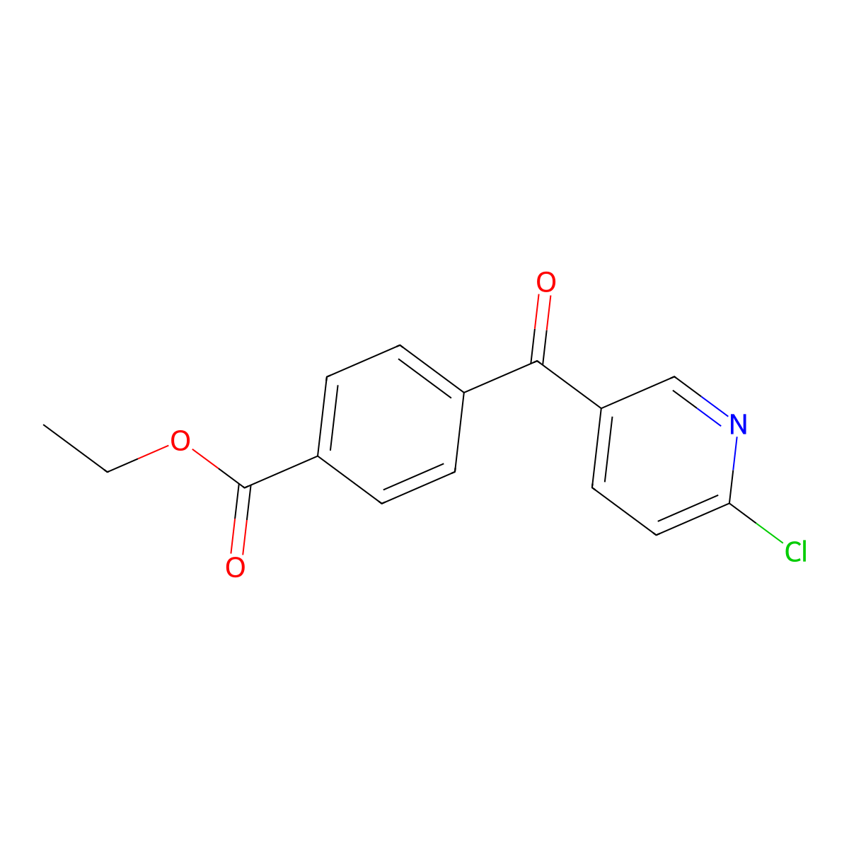 Ethyl 4-(6-chloropyridine-3-carbonyl)benzoate molecular structure, CAS 727409-20-3