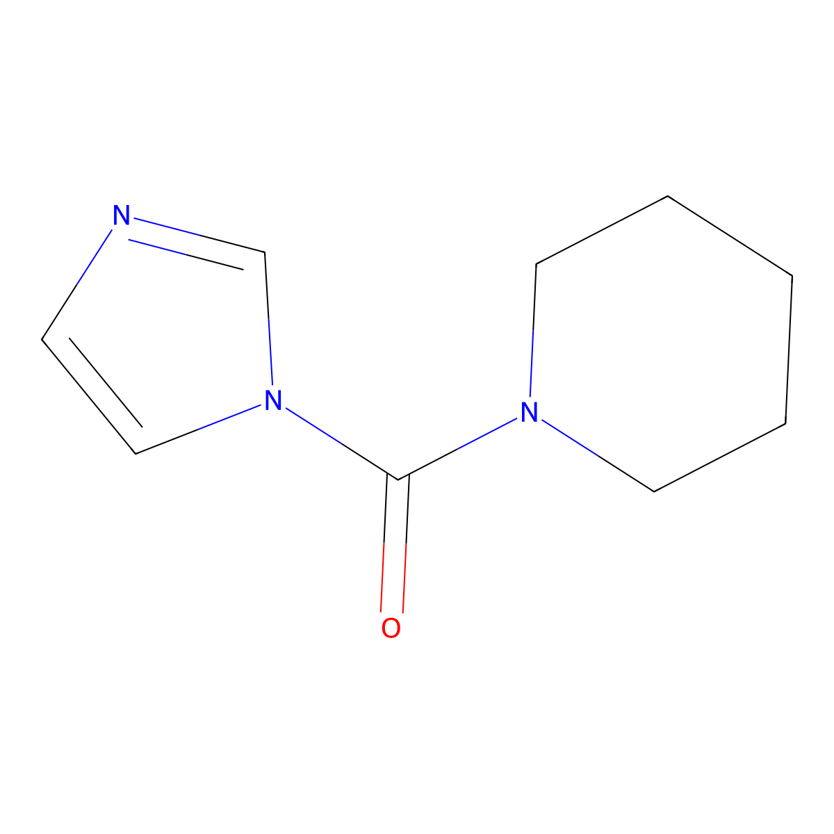 (1H-imidazol-1-yl)(piperidin-1-yl)methanone molecular structure, CAS 72741-21-0