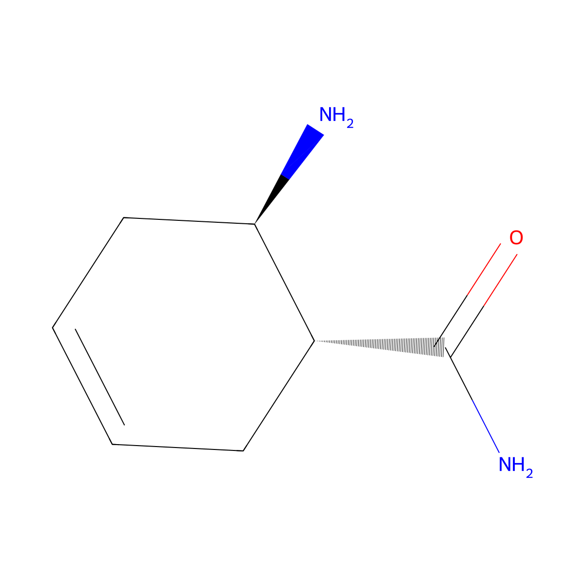 trans-6-Amino-cyclohex-3-enecarboxylic acid amide molecular structure, CAS 727411-24-7