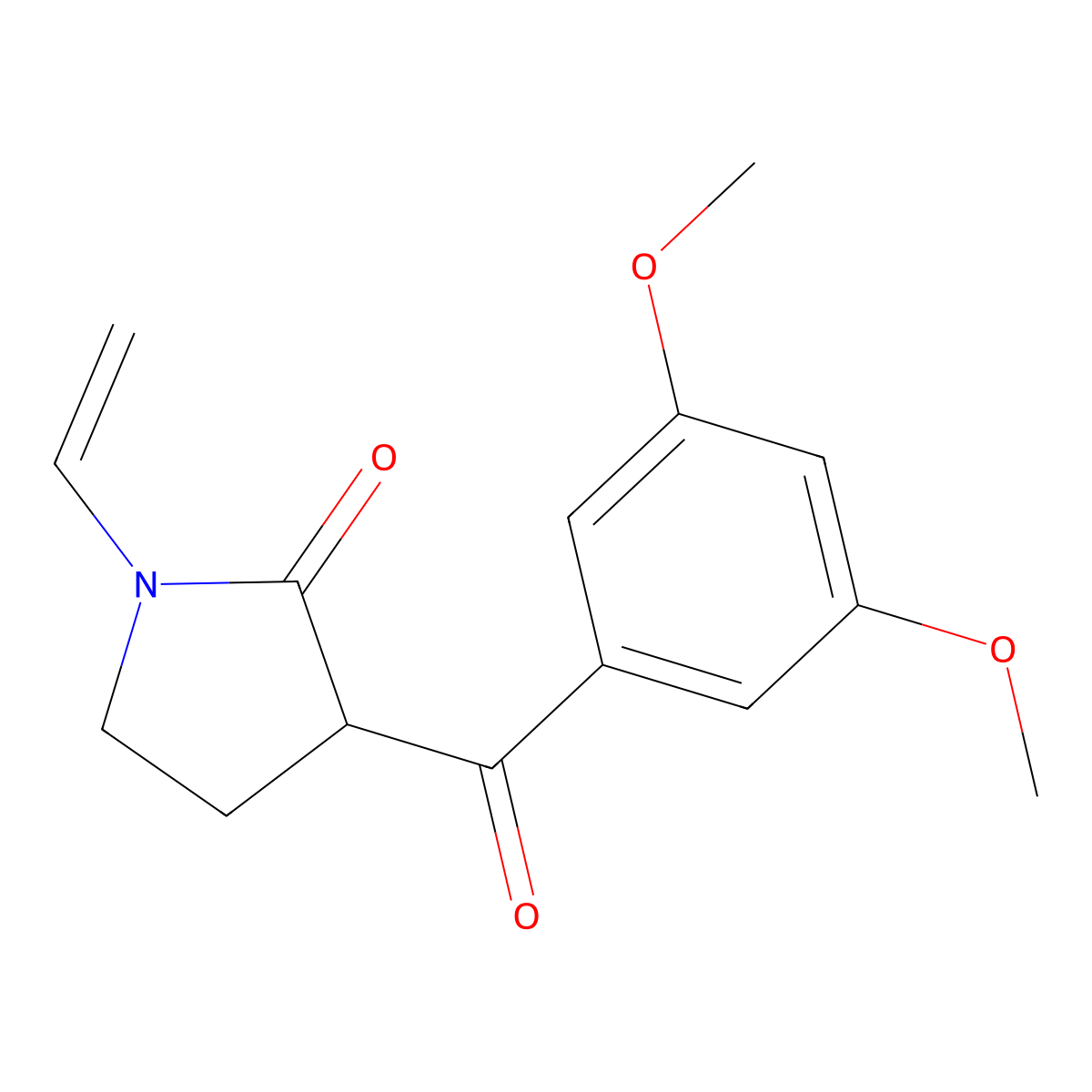 3-(3,5-Dimethoxybenzoyl)-1-vinylpyrrolidin-2-one molecular structure, CAS 727418-50-0