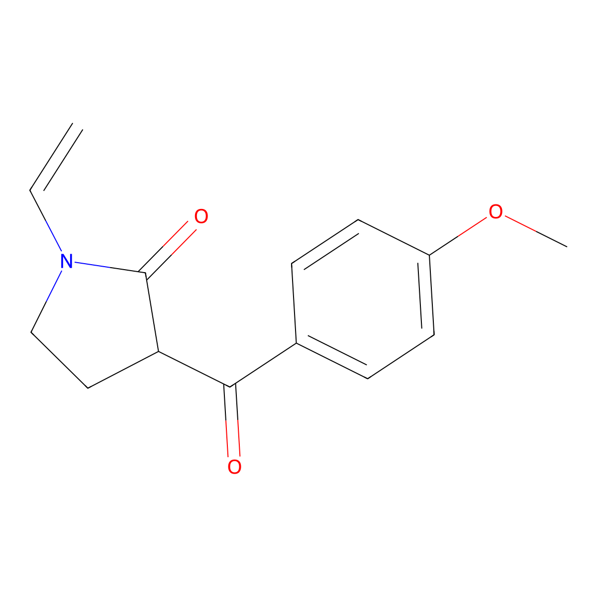 3-(4-Methoxybenzoyl)-1-vinylpyrrolidin-2-one molecular structure, CAS 727418-56-6
