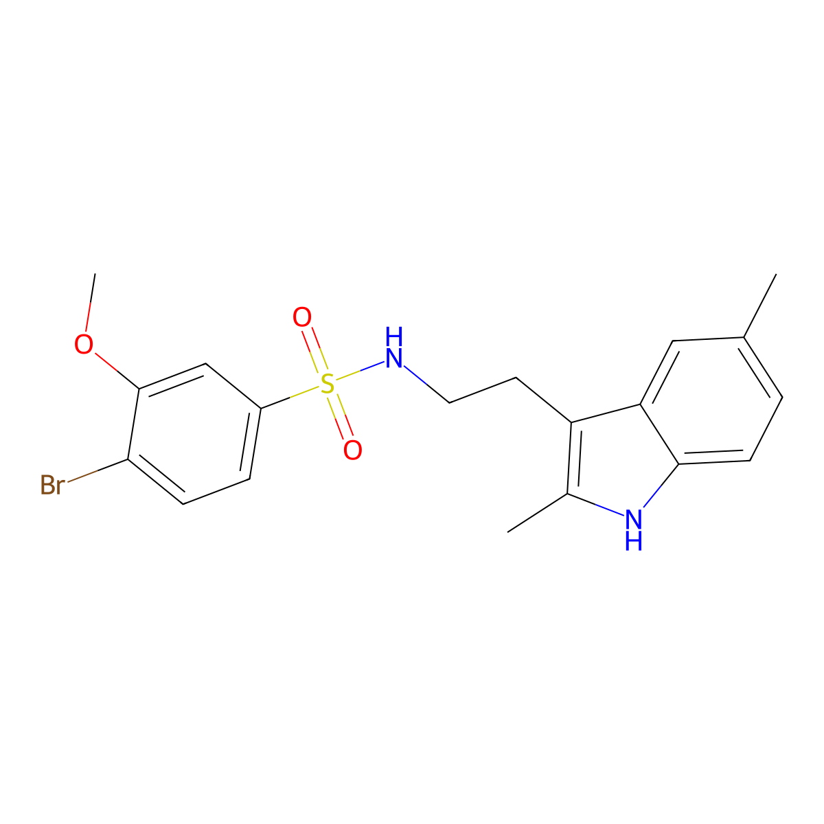 4-bromo-N-[2-(2,5-dimethyl-1H-indol-3-yl)ethyl]-3-methoxybenzenesulfonamide molecular structure, CAS 727420-66-8