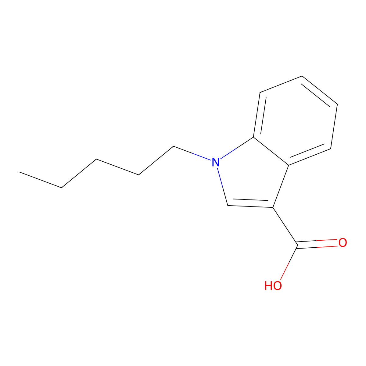 1-Pentyl-1H-indole-3-carboxylic acid molecular structure, CAS 727421-73-0