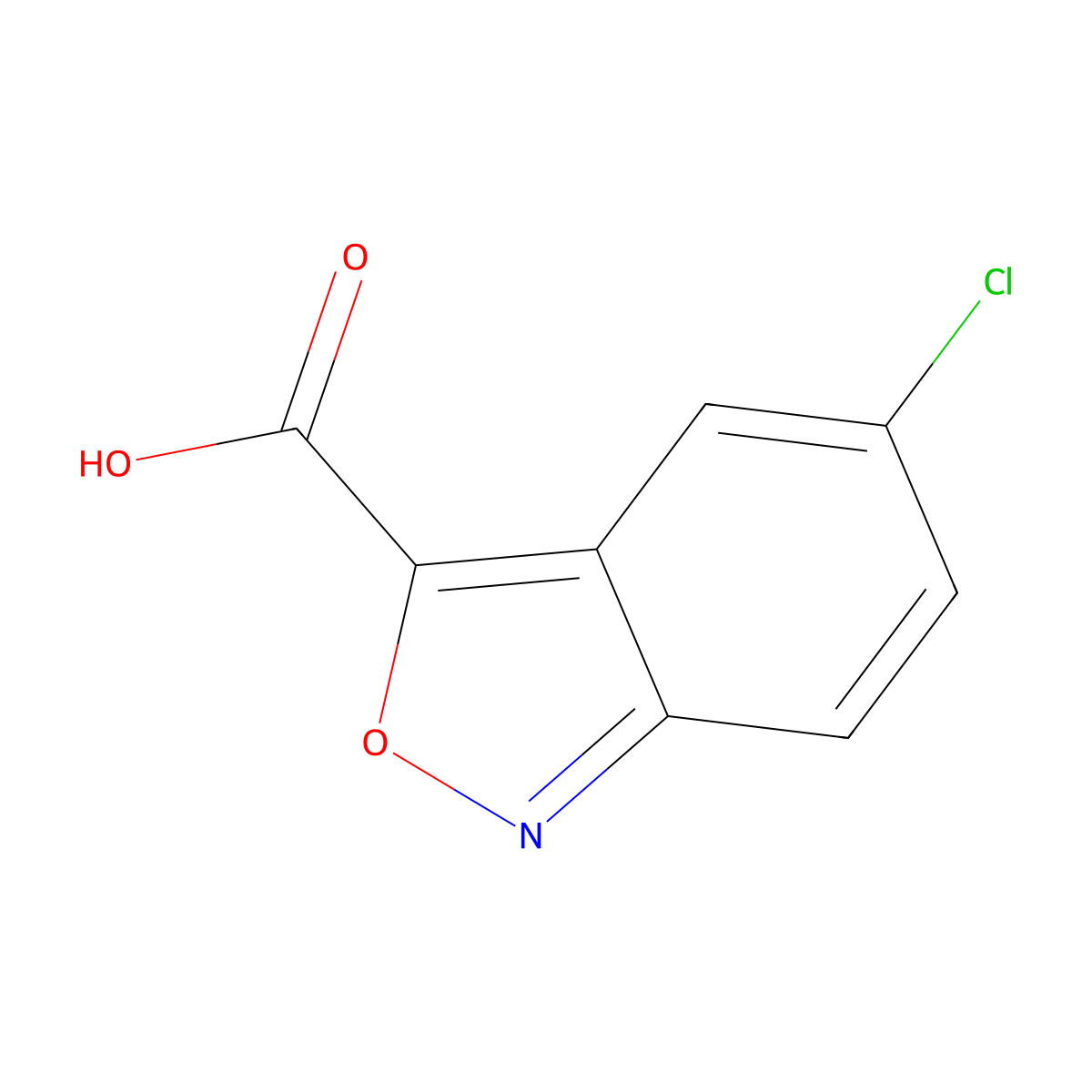 5-Chloro-2,1-benzoxazole-3-carboxylic acid molecular structure, CAS 72744-04-8