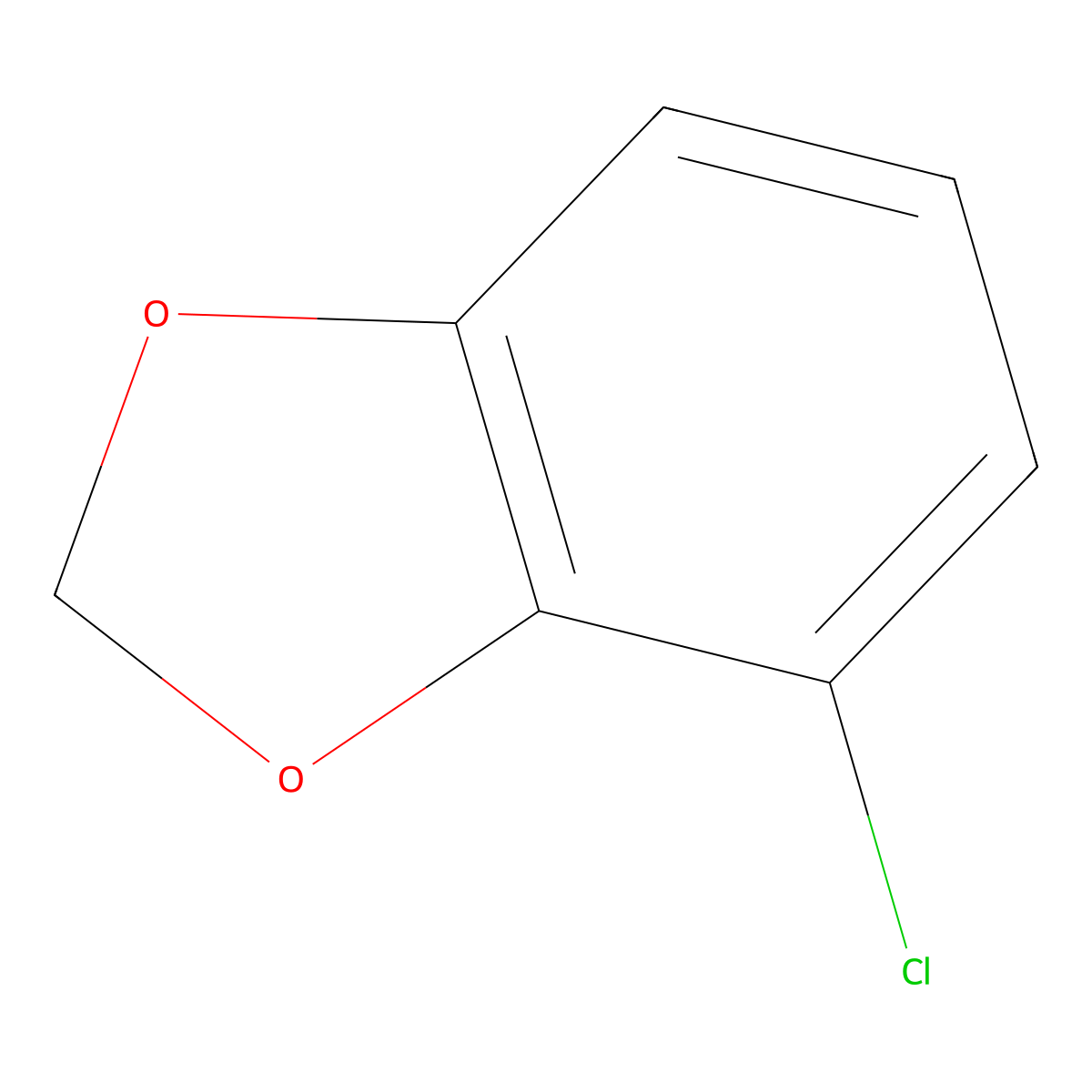 4-Chloro-1,3-benzodioxole molecular structure, CAS 72744-44-6