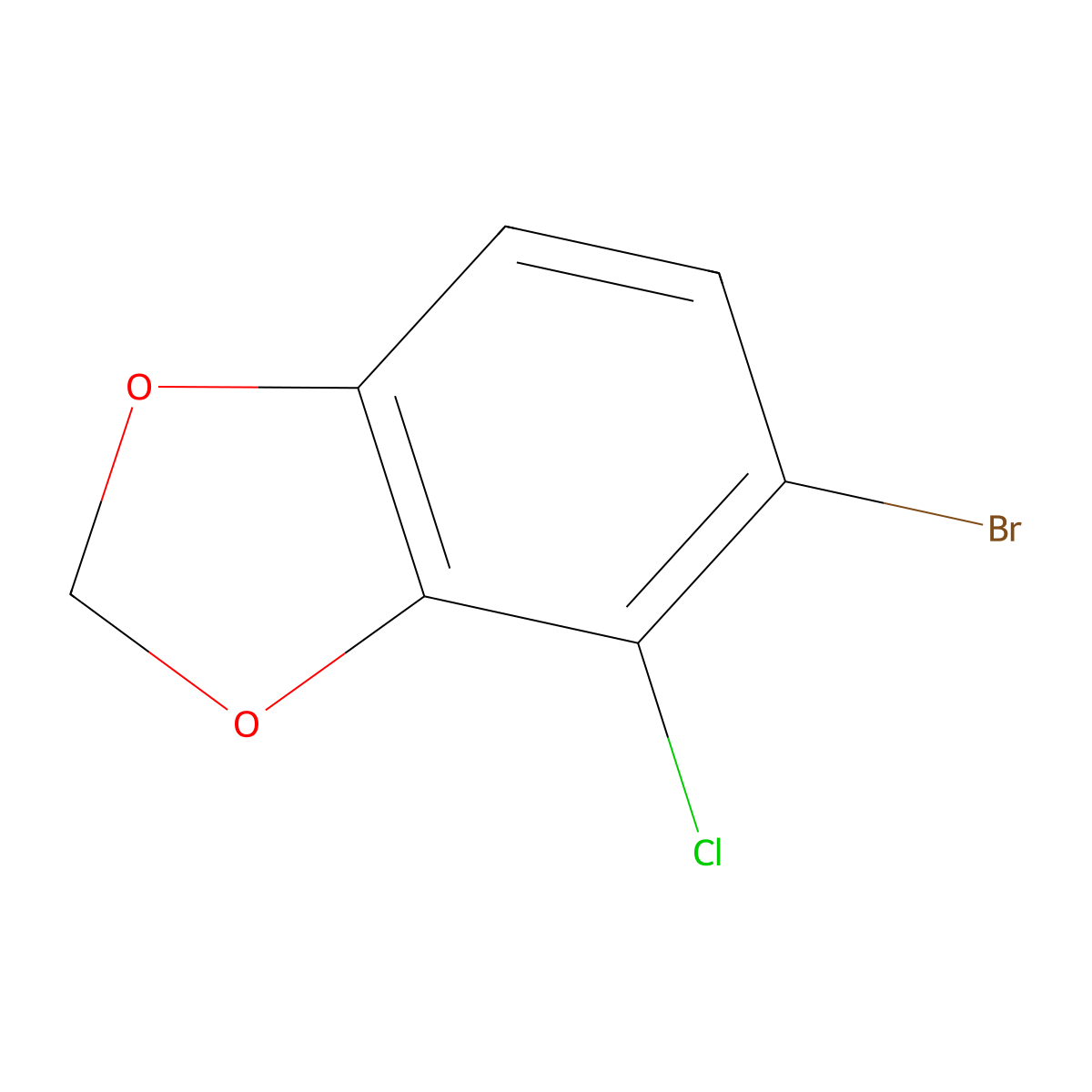 5-Bromo-4-chlorobenZo[d][1,3]dioxole molecular structure, CAS 72744-46-8