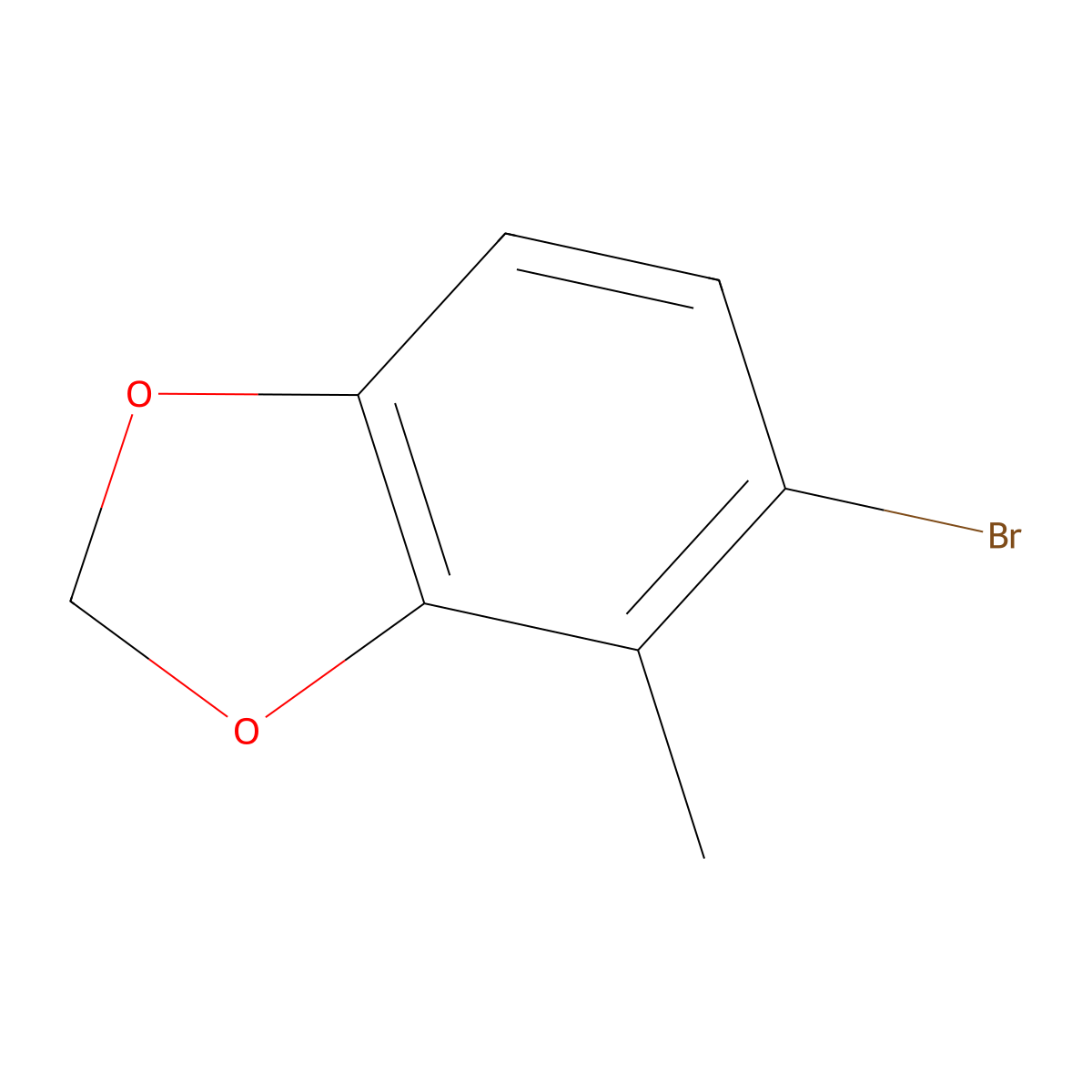 5-Bromo-4-methylbenzo[d][1,3]dioxole molecular structure, CAS 72744-51-5