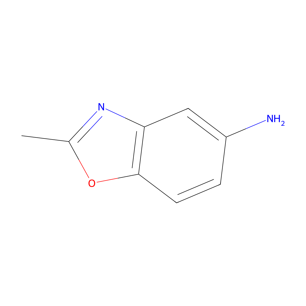 2-Methyl-1,3-benzoxazol-5-amine molecular structure, CAS 72745-76-7