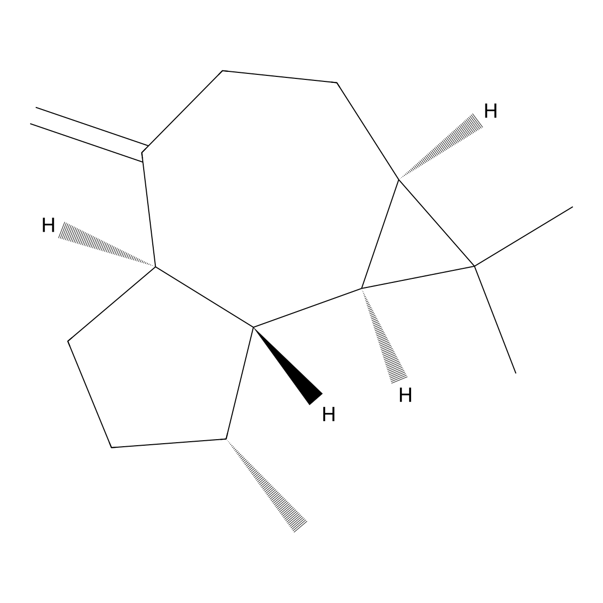 Aromadendrene molecular structure, CAS 72747-25-2
