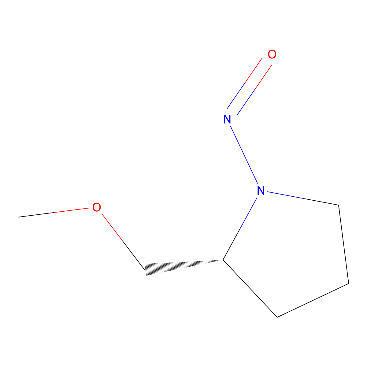 (R)-2-(Methoxymethyl)-1-nitrosopyrrolidine molecular structure, CAS 72748-98-2