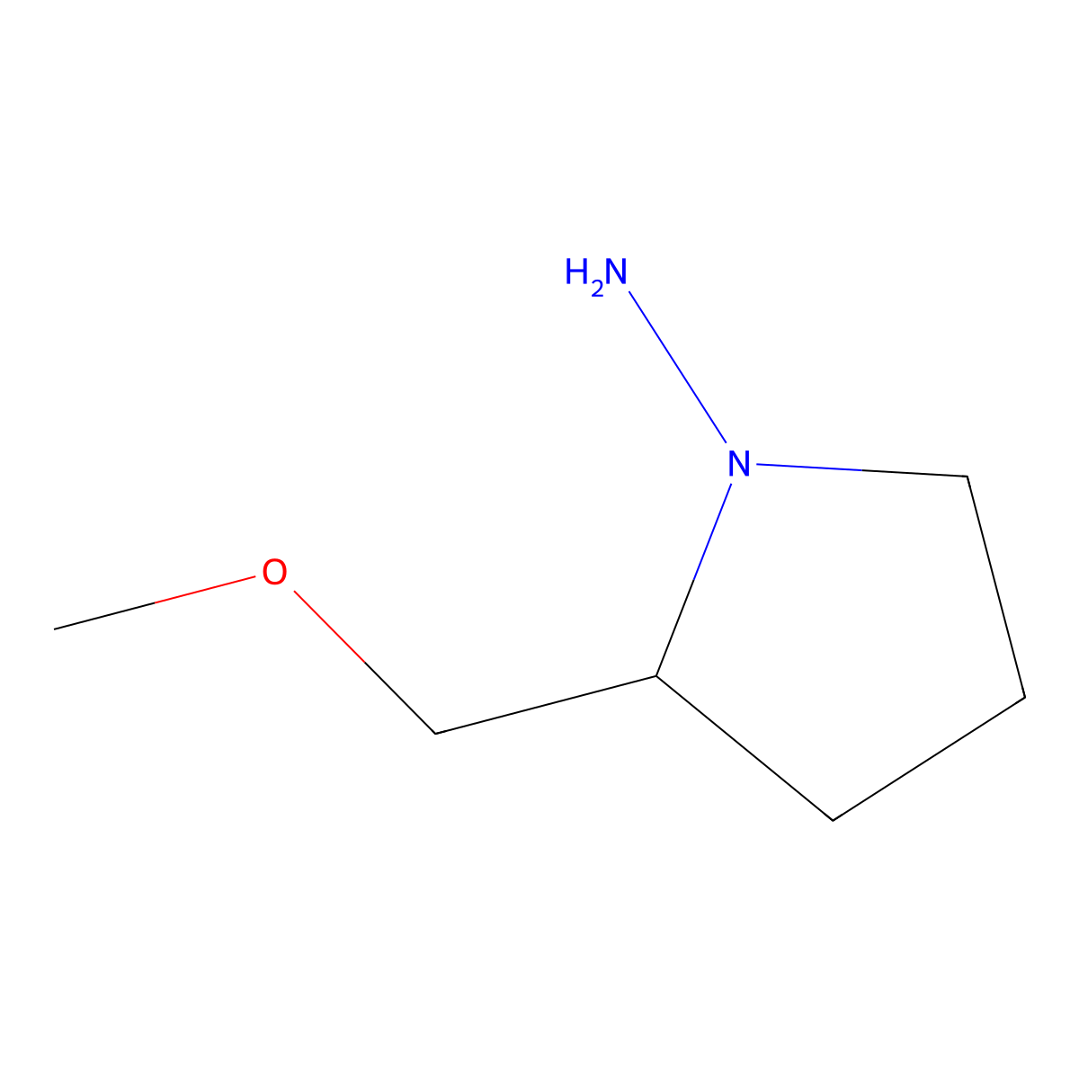 (R)-(+)-1-Amino-2-(methoxymethyl)pyrrolidine molecular structure, CAS 72748-99-3
