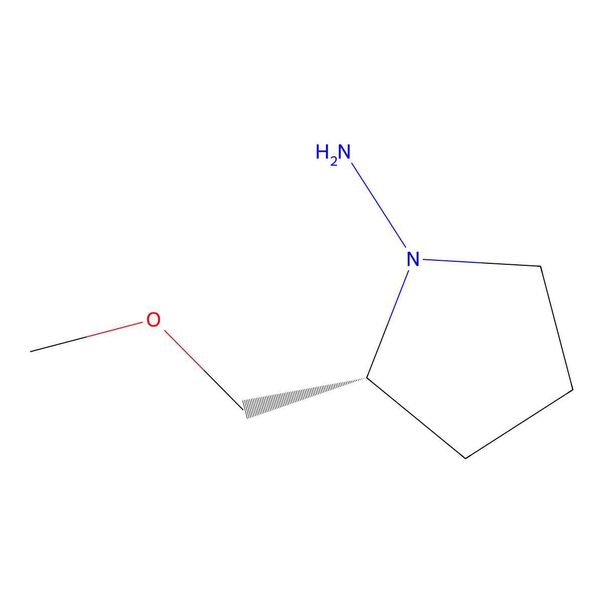 (R)-(+)-1-Amino-2-(methoxymethyl)pyrrolidine molecular structure, CAS 72748-99-3