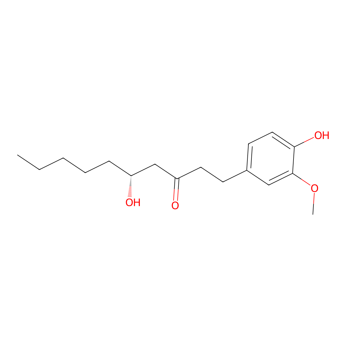 (5R)-5-Hydroxy-1-(4-hydroxy-3-methoxyphenyl)-3-decanone molecular structure, CAS 72749-01-0