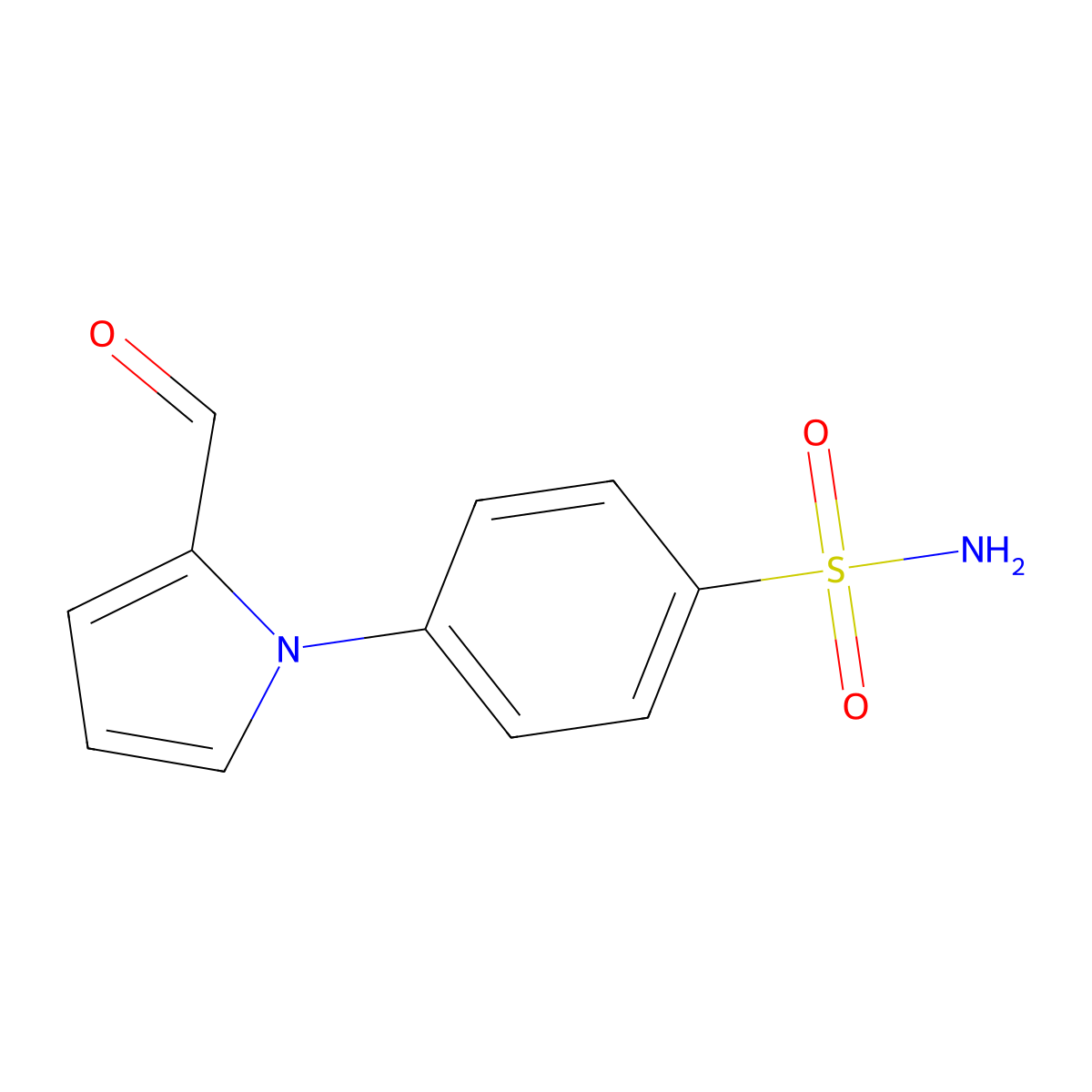 4-(2-Formyl-1h-pyrrol-1-yl)benzenesulfonamide molecular structure, CAS 72751-82-7