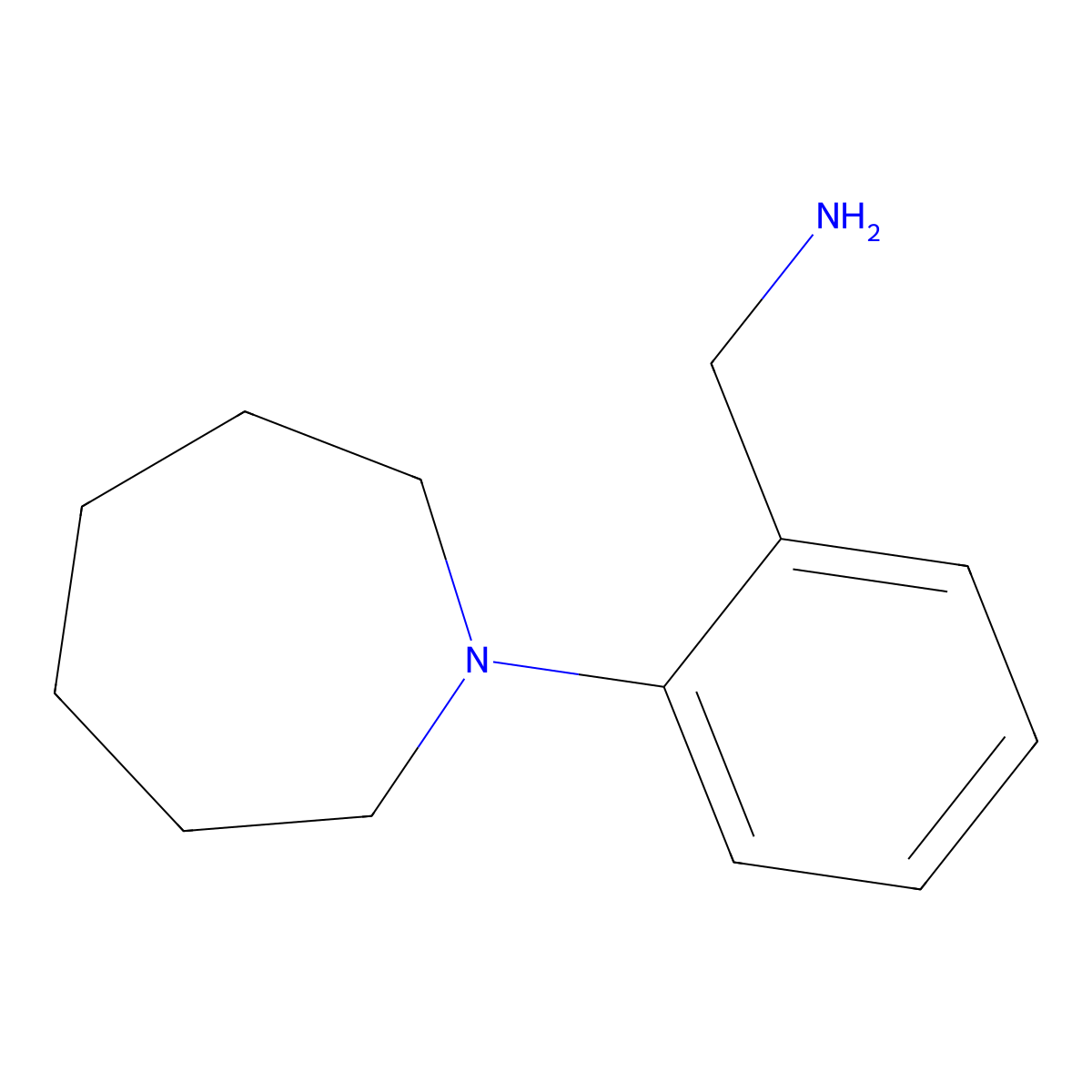(2-(Azepan-1-yl)phenyl)methanamine molecular structure, CAS 72752-55-7