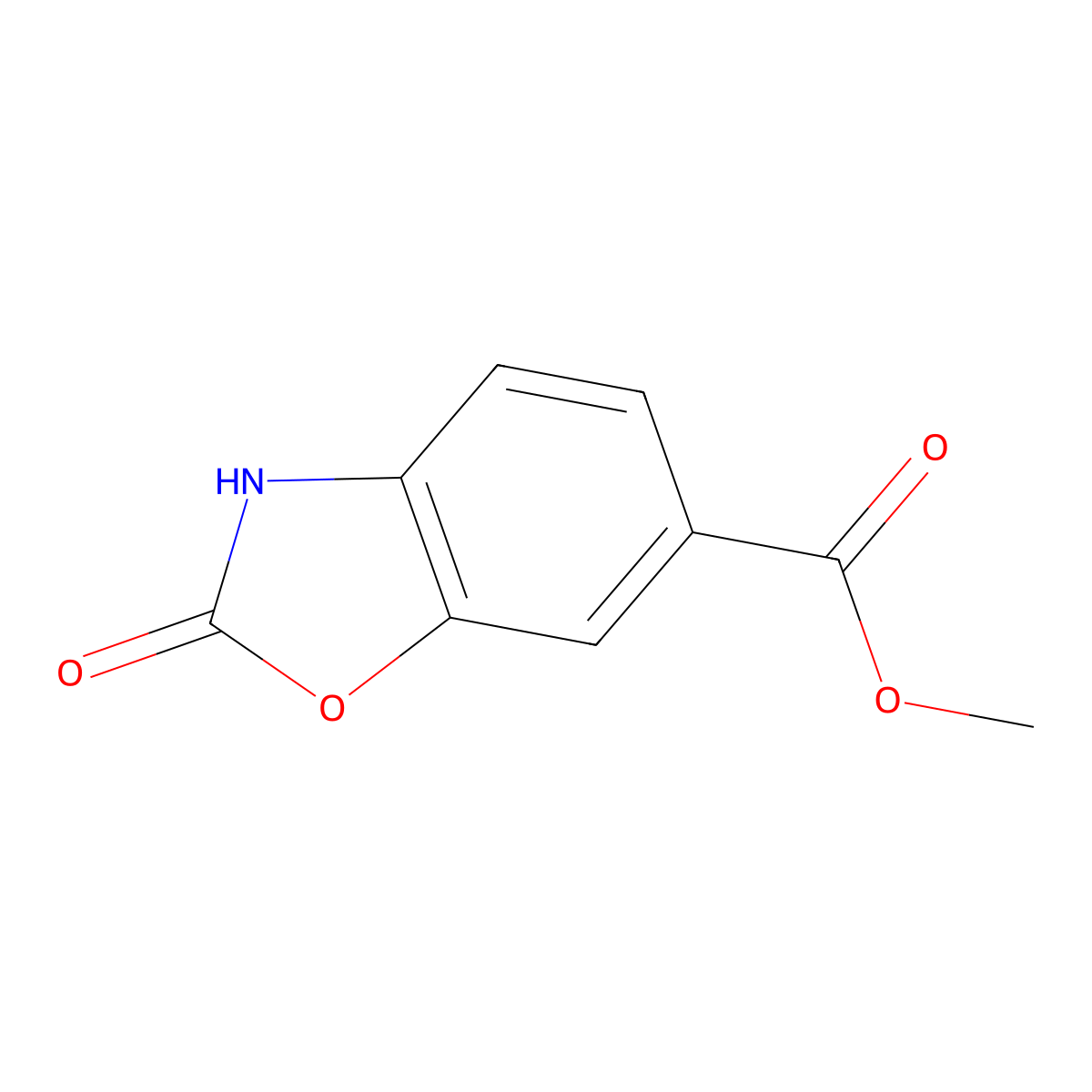 Methyl 2-oxo-2,3-dihydro-1,3-benzoxazole-6-carboxylate molecular structure, CAS 72752-80-8