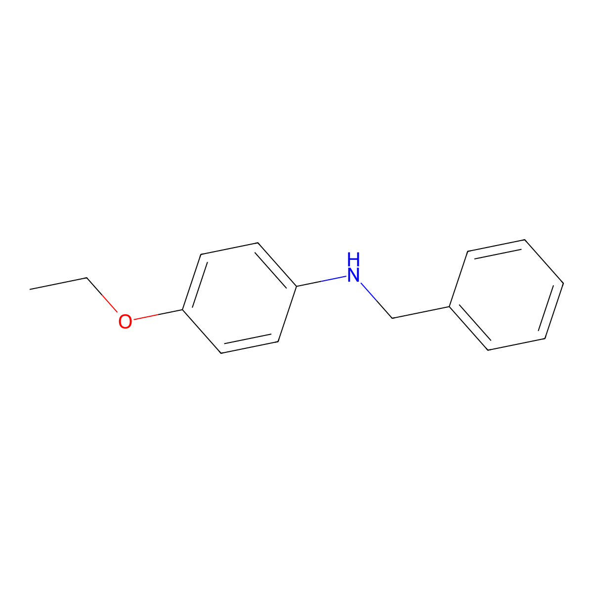 N-benzyl-4-ethoxyaniline molecular structure, CAS 72753-31-2