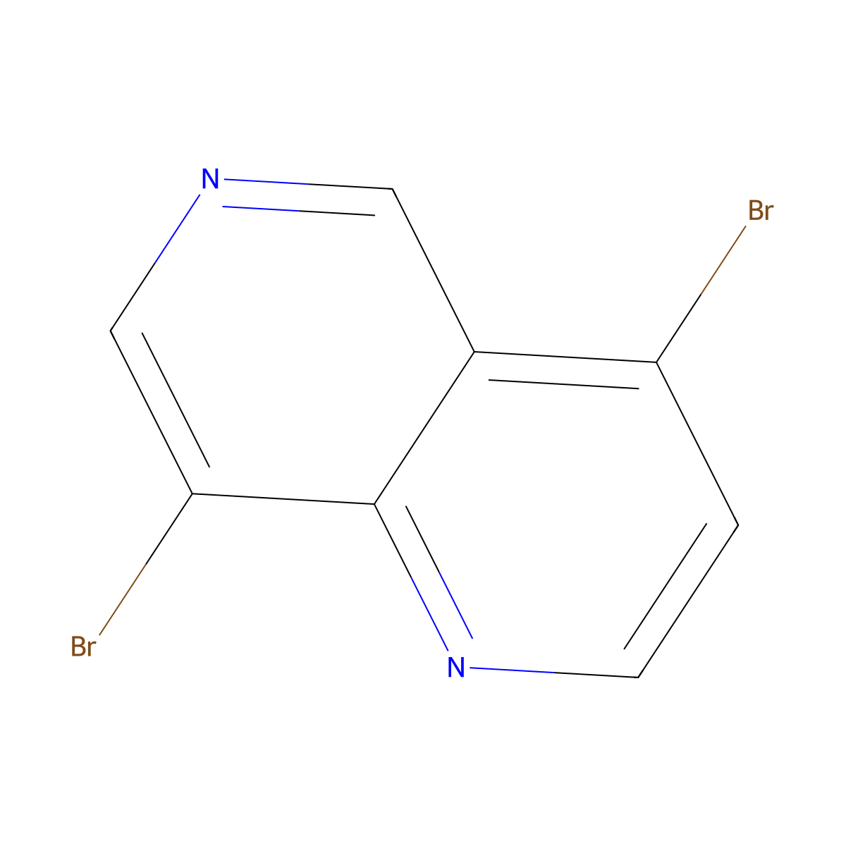 4,8-Dibromo-1,6-naphthyridine molecular structure, CAS 72754-02-0