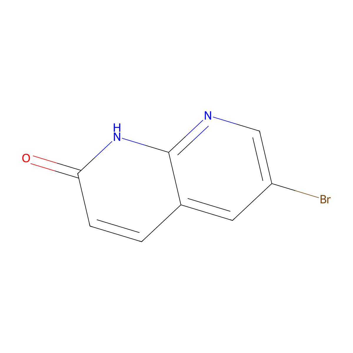 6-Bromo-1,8-naphthyridin-2(1H)-one molecular structure, CAS 72754-05-3