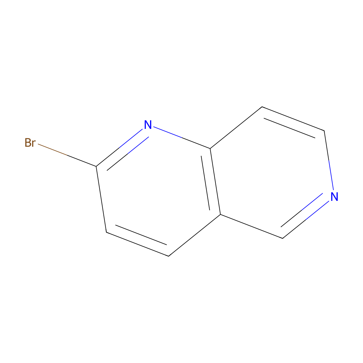 2-Bromo-1,6-naphthyridine molecular structure, CAS 72754-06-4