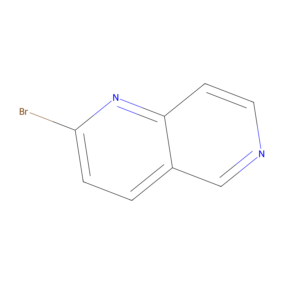 2-Bromo-1,6-naphthyridine molecular structure, CAS 72754-06-4
