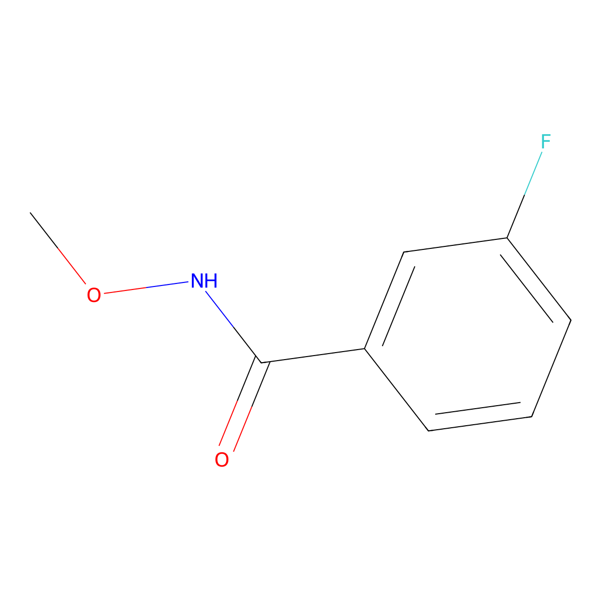 3-fluoro-N-methoxybenzamide molecular structure, CAS 72755-06-7