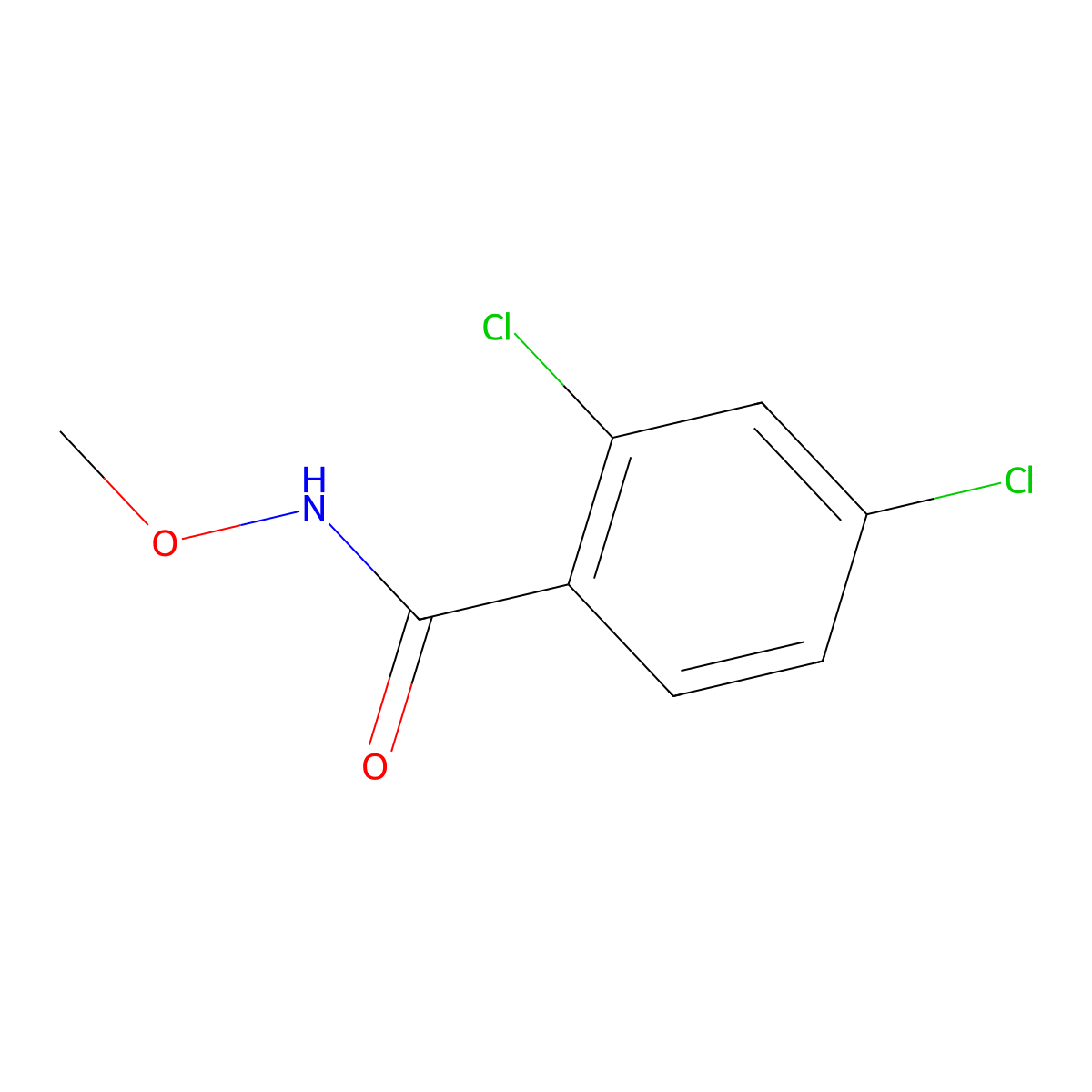 2,4-dichloro-N-methoxybenzamide molecular structure, CAS 72755-08-9