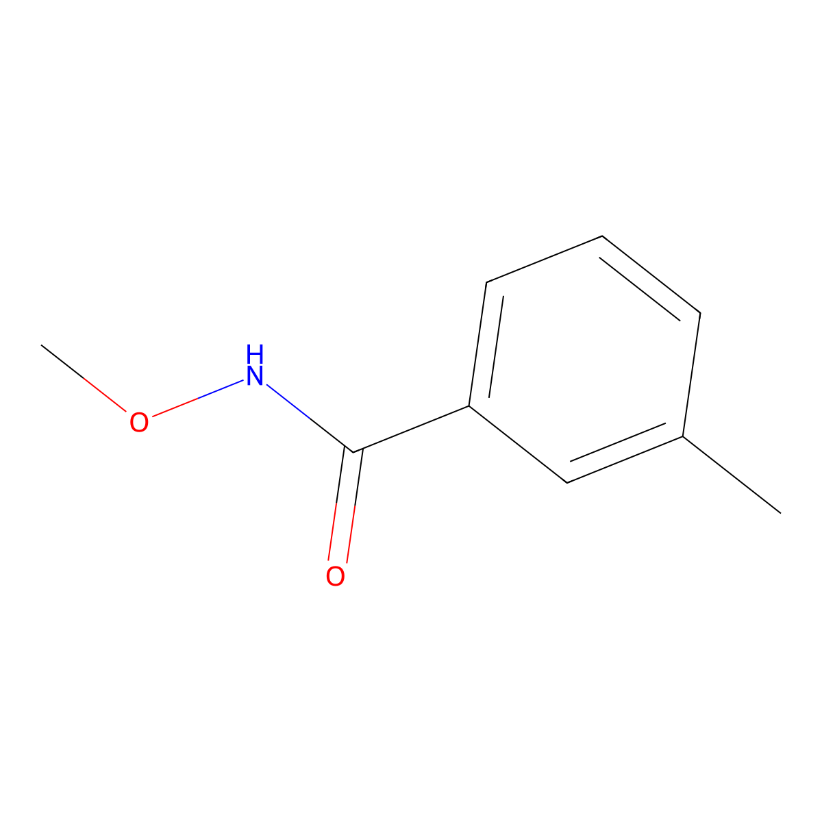 N-methoxy-3-methylbenzamide molecular structure, CAS 72755-11-4