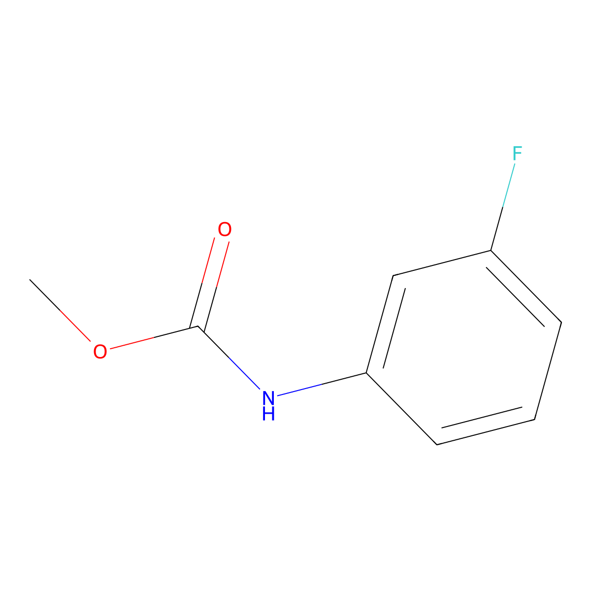 Methyl N-(3-fluorophenyl)carbamate molecular structure, CAS 72755-13-6