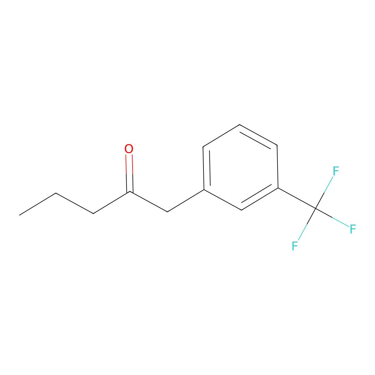 1-[3-(Trifluoromethyl)phenyl]pentan-2-one molecular structure, CAS 72757-05-2