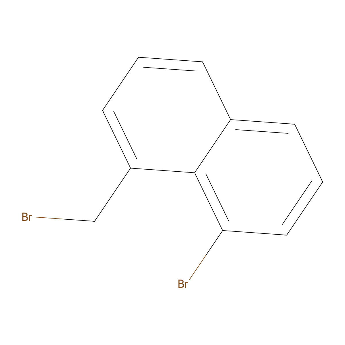 1-Bromo-8-(bromomethyl)naphthalene molecular structure, CAS 72758-17-9