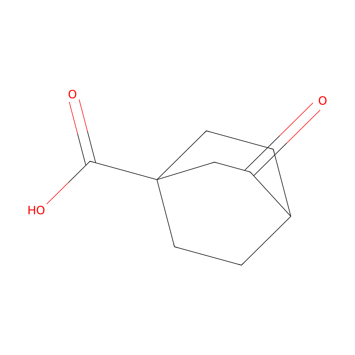 3-Oxobicyclo[2.2.2]octane-1-carboxylic acid molecular structure, CAS 72764-22-8