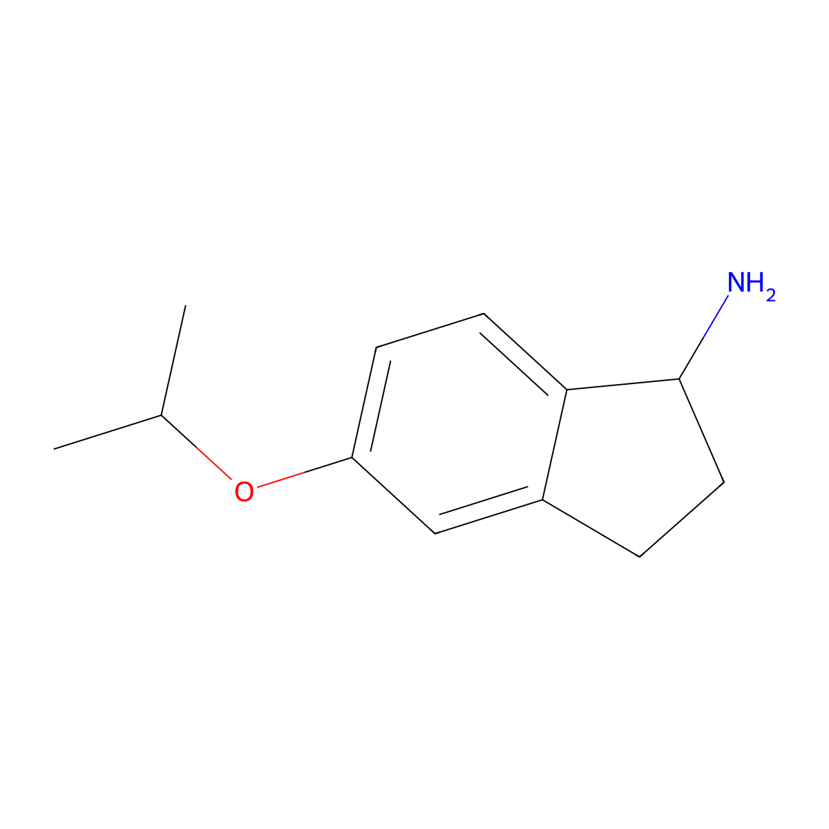 5-(propan-2-yloxy)-2,3-dihydro-1H-inden-1-amine molecular structure, CAS 727645-43-4