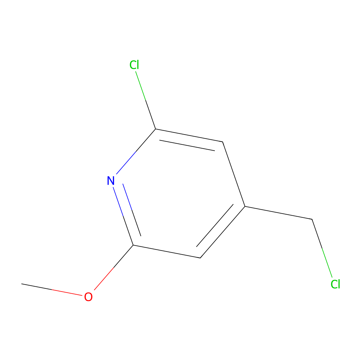 2-Chloro-4-(chloromethyl)-6-methoxypyridine molecular structure, CAS 727648-72-8