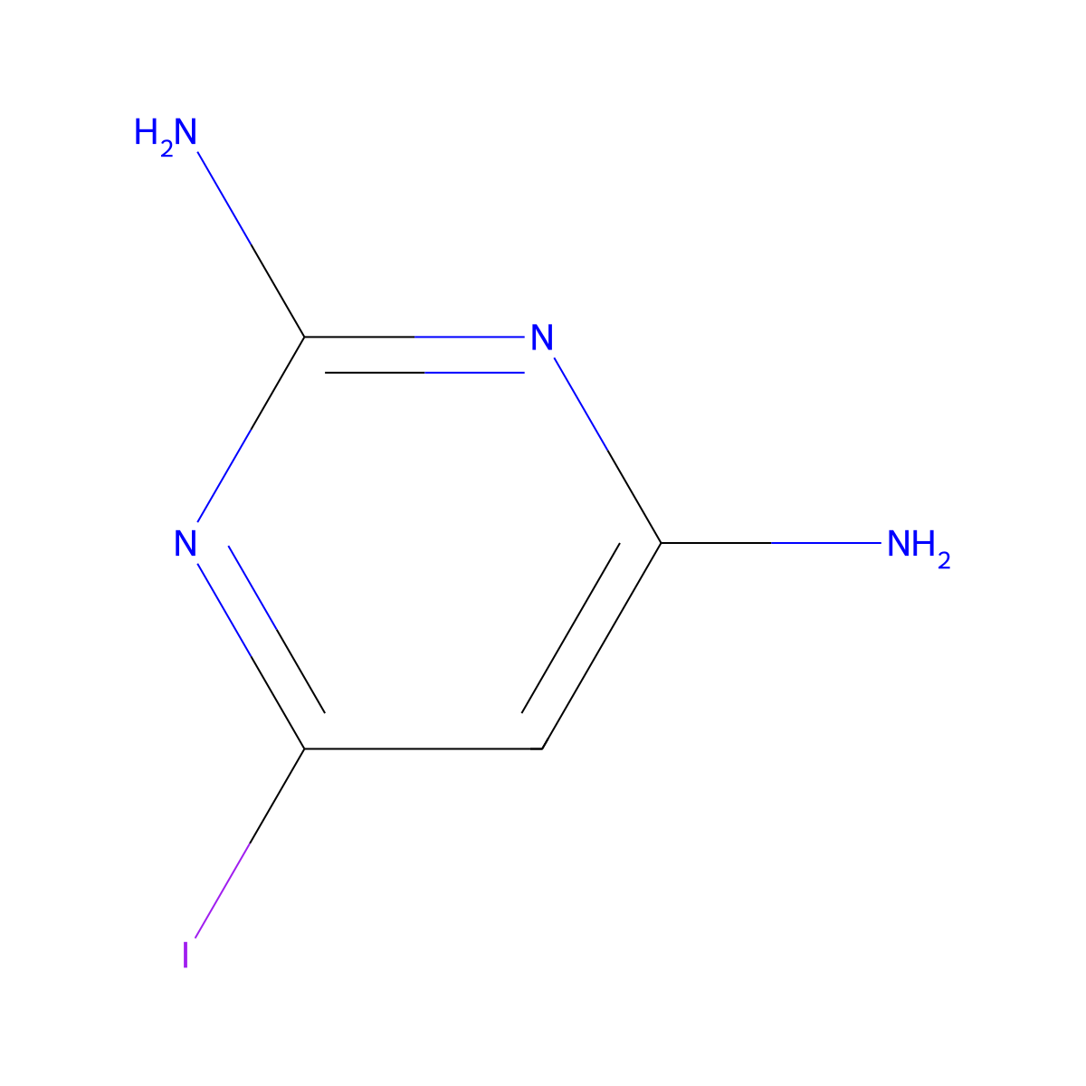 6-Iodopyrimidine-2,4-diamine molecular structure, CAS 727651-44-7